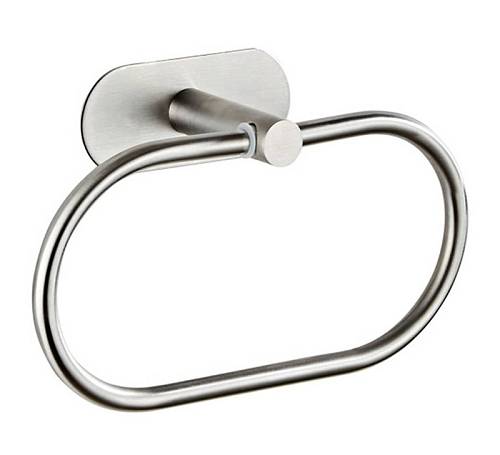 Κρεμάστρα τοίχου HUH-0114 για μπάνιο, μεταλλική, 20.5cm, ασημί HUH-0114