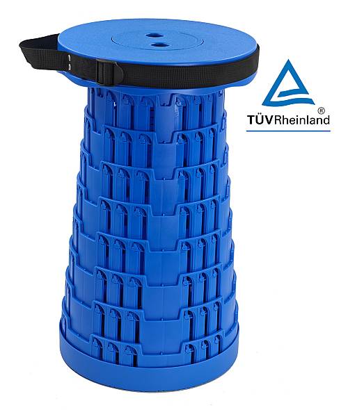 POWERTECH πτυσσόμενο καρεκλάκι HUH-0234, αντοχή έως 250kg, 25.5x45cm, μπλε HUH-0234