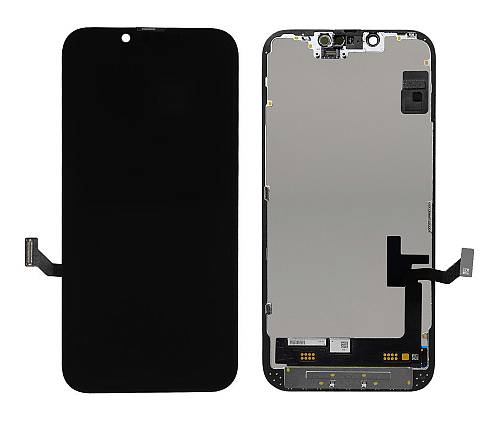 TW INCELL LCD για iPhone 14, camera-sensor ring, earmesh, μαύρη ILCD-026