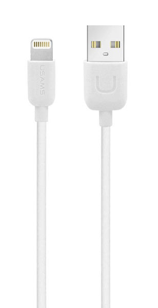 USAMS καλώδιο Lightning σε USB US-SJ097, 2.1A, 1m, λευκό IPUSBXD02