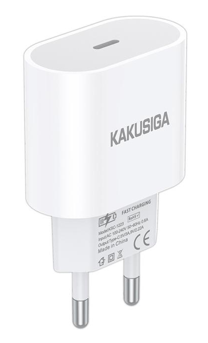 KAKUSIGA φορτιστής τοίχου KSC-1223, USB-C, 20W, λευκός KSC-1223