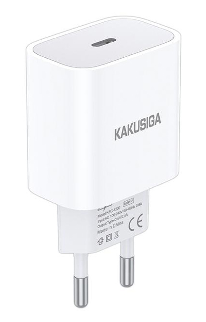 KAKUSIGA φορτιστής τοίχου KSC-1230, USB-C, 2.4A, λευκός KSC-1230