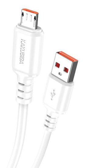 KAKUSIGA καλώδιο micro USB σε USB KSC-982, 3A, 480Mbps, 1m, λευκό KSC-982-M-WH