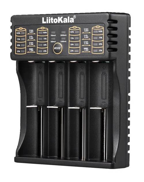 LIITOKALA φορτιστής LII-402 για μπαταρίες NiMH/CD, Li-Ion, IMR, 4 slots LII-402