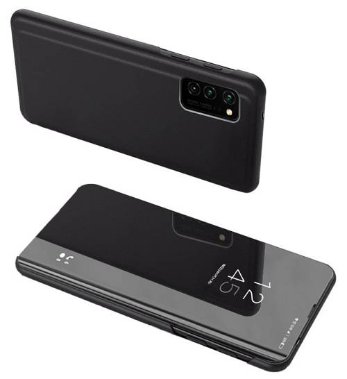 POWERTECH θήκη Clear View MOB-1610 για Samsung Galaxy A02s, μαύρη MOB-1610