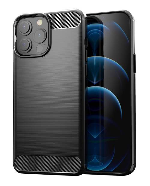 POWERTECH Θήκη Carbon MOB-1657 για iPhone 13 Pro, μαύρη MOB-1657
