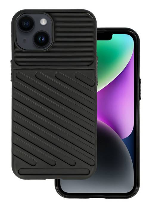 POWERTECH Θήκη Thunder MOB-1831 για iPhone 14, μαύρη MOB-1831