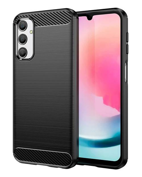 POWERTECH θήκη Carbon MOB-1852 για Samsung Galaxy A24, μαύρη MOB-1852