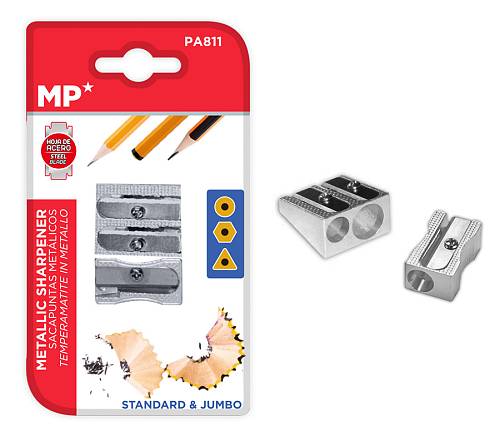 MP σετ μεταλλικές ξύστρες PA811, 25mm, ασημί PA811