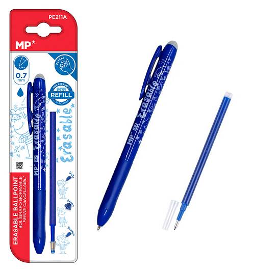 MP στυλό διαρκείας Ballpoint PE211A με ανταλλακτικό μελάνι, 0.7mm, μπλε PE211A