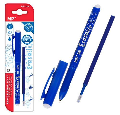 MP στυλό διαρκείας Ballpoint PE212A με ανταλλακτικό μελάνι, 0.7mm, μπλε PE212A