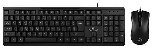 POWERTECH set ποντίκι & πληκτρολόγιο PT-1068, ενσύρματο, 1000DPI, μαύρο PT-1068