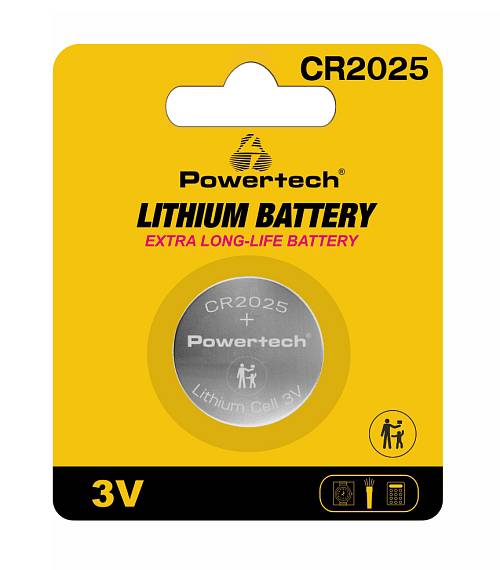 POWERTECH μπαταρία λιθίου PT-1211, CR2025, 3V, 1τμχ PT-1211