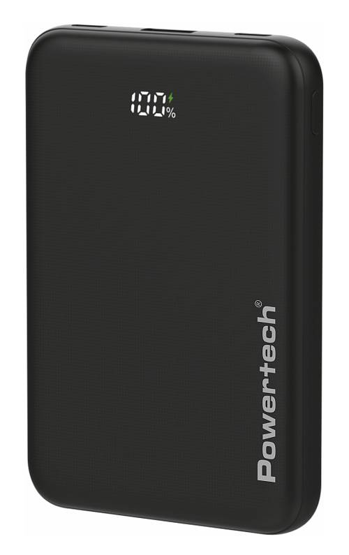 POWERTECH power bank PT-1502 με οθόνη, 10000mAh, 22.5W, μαύρο PT-1502