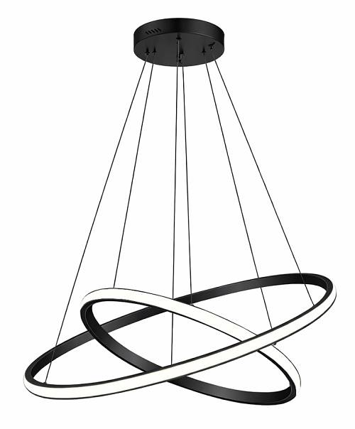 POWERTECH LED φωτιστικό οροφής PT-1525, 25W, 4000K, Φ40x120cm, μαύρο PT-1525