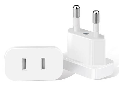 POWERTECH αντάπτορας πρίζας US σε EU PT-927, με ασφάλεια, 4.8mm, λευκός PT-927
