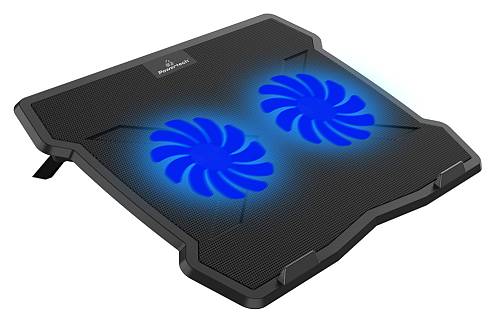 POWERTECH Βάση & ψύξη laptop PT-930, έως 15.6", 2x 125mm fan, LED, μαύρο PT-930