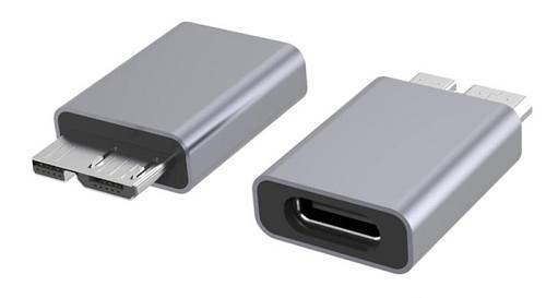POWERTECH αντάπτορας USB 3.0 Micro B σε USB-C PTH-067, 5Gbps, γκρι PTH-067