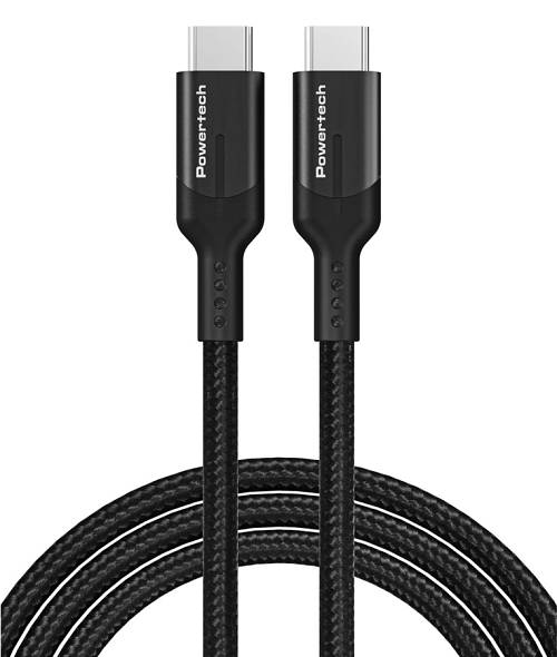 POWERTECH καλώδιο USB-C PTR-0135, PD 60W, 10Gbps, copper, 1m, μαύρο PTR-0135