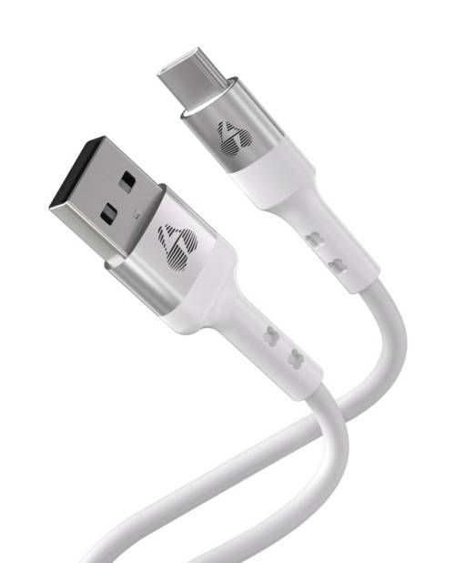 POWERTECH καλώδιο USB-C σε USB PTR-0162, σιλικόνης, 60W, 480Mbps, 1m, λευκό PTR-0162