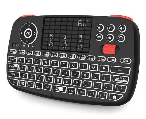 RIITEK ασύρματο mini πληκτρολόγιο i4, backlit, Bluetooth & 2.4GHz, μαύρο RT-MINII4