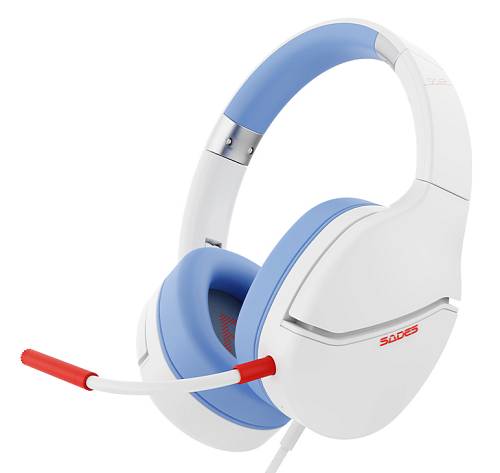 SADES gaming headset SPOWER, 3.5mm σύνδεση, 40mm, multi-platform, λευκό SA-725-WH