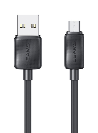 USAMS καλώδιο micro USB σε USB US-SJ690, 2A, 480Mbps, 1m, μαύρο SJ690USB01