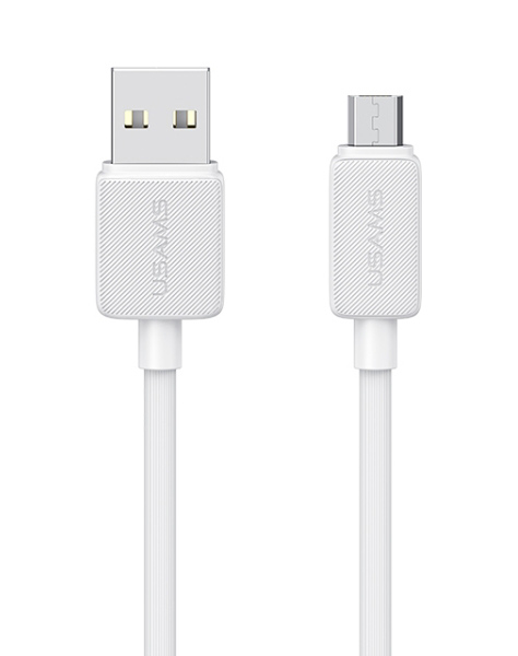 USAMS καλώδιο micro USB σε USB US-SJ690, 2A, 480Mbps, 1m, λευκό SJ690USB02