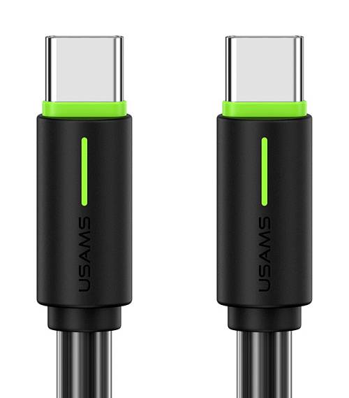 USAMS καλώδιο USB-C US-SJ734, 60W, 480Mbps, 1m, μαύρο SJ734USB01