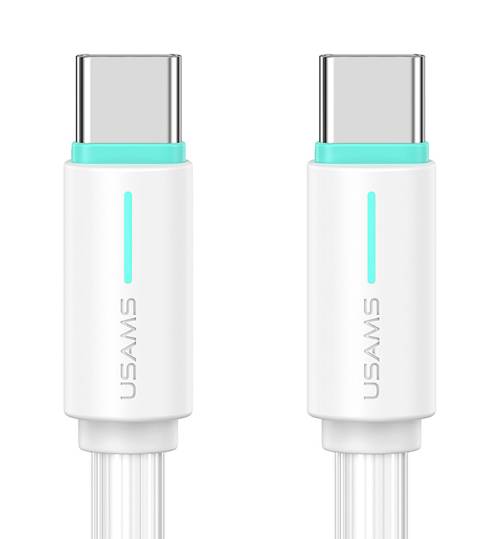 USAMS καλώδιο USB-C US-SJ734, 60W, 480Mbps, 1m, λευκό SJ734USB02
