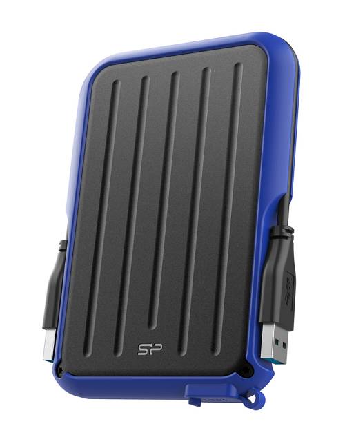SILICON POWER εξωτερικός HDD Armor A66, 1TB, USB 3.2, μπλε SP010TBPHD66SS3B