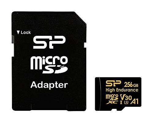 SILICON POWER κάρτα μνήμης microSDHC High Endurance, 256GB, Class 10 UHS-I U3 A1 V30 SP256GBSTXDV3V1HSP