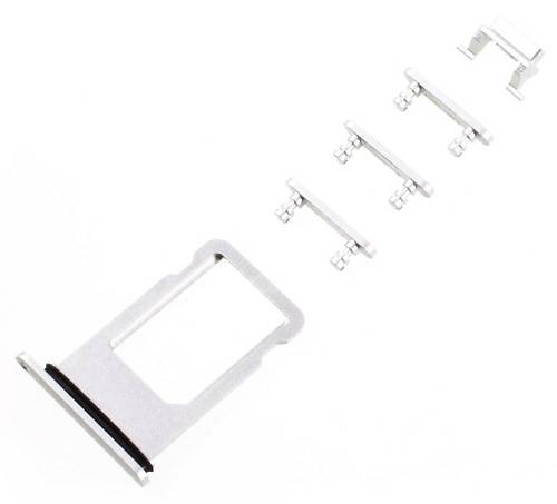 Υποδοχή κάρτας SIM και Side Button για iPhone 8, ασημί SPIP8-0033