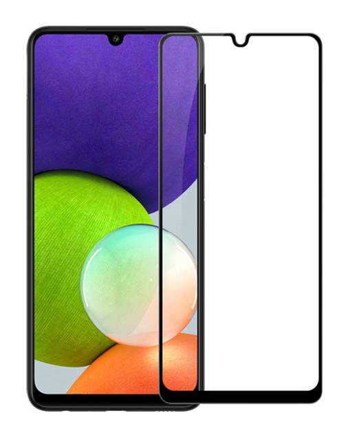 POWERTECH tempered glass 9H 5D TGC-0526 για Samsung Galaxy A22, μαύρο TGC-0526