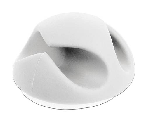 POWERTECH οργανωτές καλωδίων TIES-076, 2 θέσεις, Φ7mm, λευκό, 10τμχ TIES-076