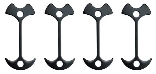 POWERTECH πασαλάκια σκηνής για ξύλινο δάπεδο TOOL-0071, μαύρο, 4τμχ TOOL-0071