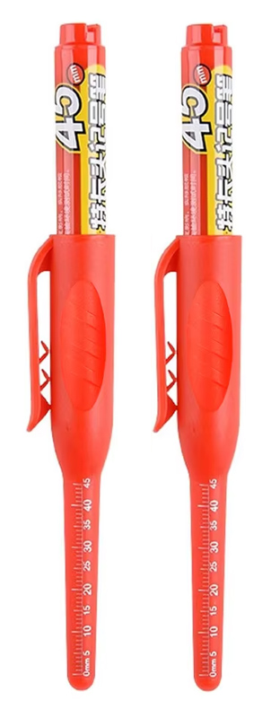 Ανεξίτηλος μαρκαδόρος σημαδέματος TOOL-0100 με μακριά μύτη, 45mm, κόκκινος, 2τμχ TOOL-0100