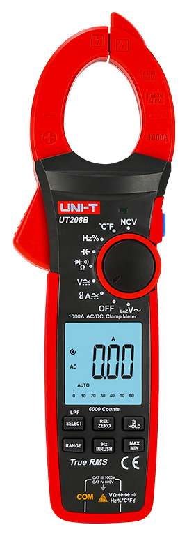 UNI-T πολύμετρο & αμπεροτσιμπίδα UT208B, 1000A AC/DC, NCV, True RMS UT208B