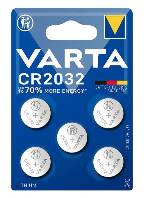 VARTA μπαταρία λιθίου CR2032, 3V, 5τμχ VCR2032-5