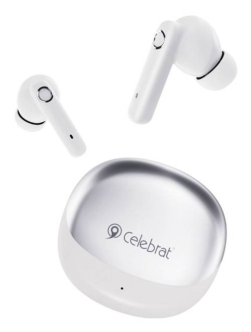 CELEBRAT earphones με θήκη φόρτισης W71, True Wireless, 10mm, 30/200mAh, λευκά W71-WH