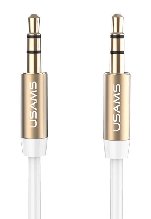 USAMS καλώδιο ήχου 3.5mm YP-01, AUX, 1m, λευκό YP102