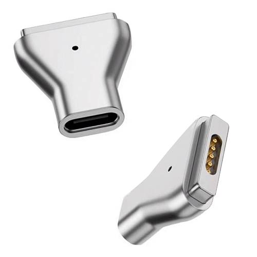 POWERTECH αντάπτορας τροφοδοσίας YX-MS2, USB-C σε Magsafe 2, ασημί YX-MS2