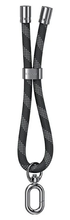 USAMS κορδόνι καρπού για κινητά ZB317, 34cm, universal, μαύρο ZB317GS01