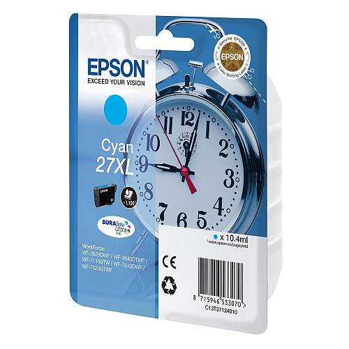 Epson Μελάνι Inkjet Series 27 XL Cyan (C13T27124012) (EPST271240)