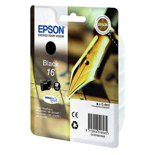Epson Μελάνι Inkjet No.16 Black (C13T16214012) (EPST162140)