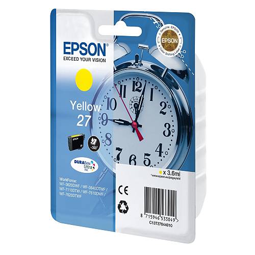 Epson Μελάνι Inkjet Series 27 Yellow (C13T27044012) (EPST270440)