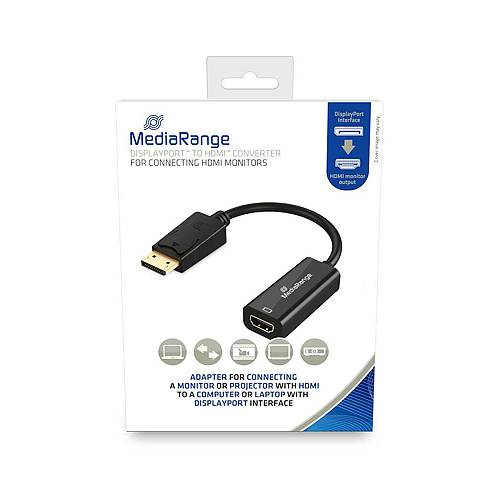 MediaRange Καλώδιο Converter DisplayPort to HDMI Gold-Plated (MRCS175)