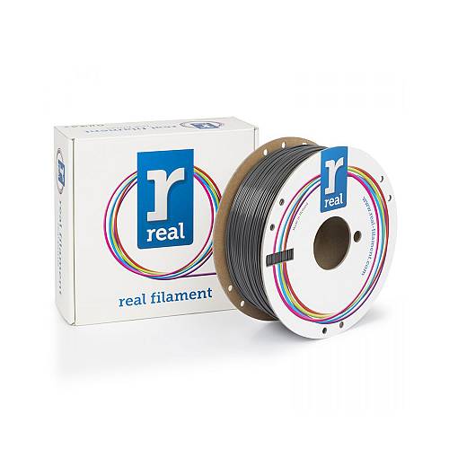 REAL PETG 3D Printer Filament - Gray - spool of 1Kg - 2.85mm (REALPETGRGRAY1000MM175)