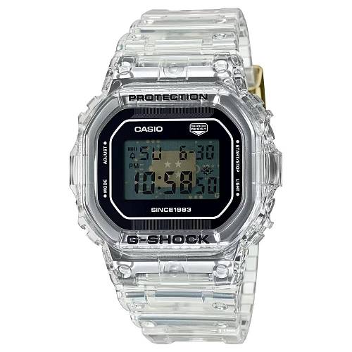 Casio Collection Ρολόι Μπαταρίας με Λευκό Καουτσούκ Λουράκι (DW-5040RX-7ER) (CASDW-5040RX-7ER)