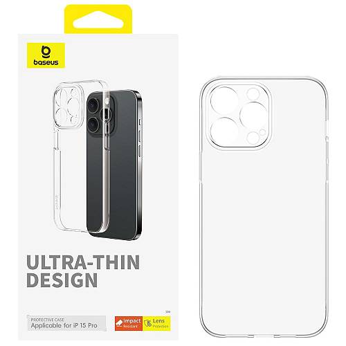 Baseus Phone Case for iPhone 15 Pro  OS-Lucent Series Clear (P60157204203-01) (BASP60157204203-01)